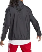 adidas Men's Essentials Woven Three-Stripes Logo Windbreaker