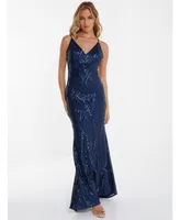 Quiz Women's Sequin Strappy Evening Dress