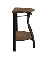 Steve Silver Denise 48" Demilune Wood and Metal Sofa Table