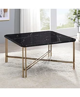 Steve Silver Daxton 31.5" Faux Marble Square Cocktail Table