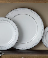 Noritake Satin Flourish 4 Piece Dinner Plate Set, Service for 4