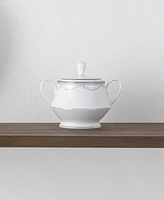 Noritake Satin Flourish Sugar and Creamer, Set of 2
