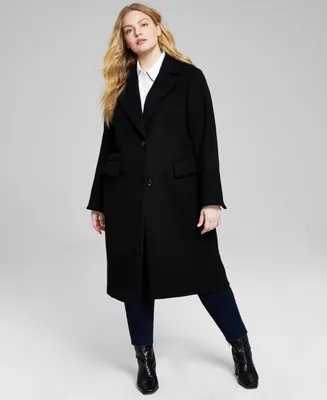 Michael Kors Women's Plus Single-Breasted Coat, Created for Macy's