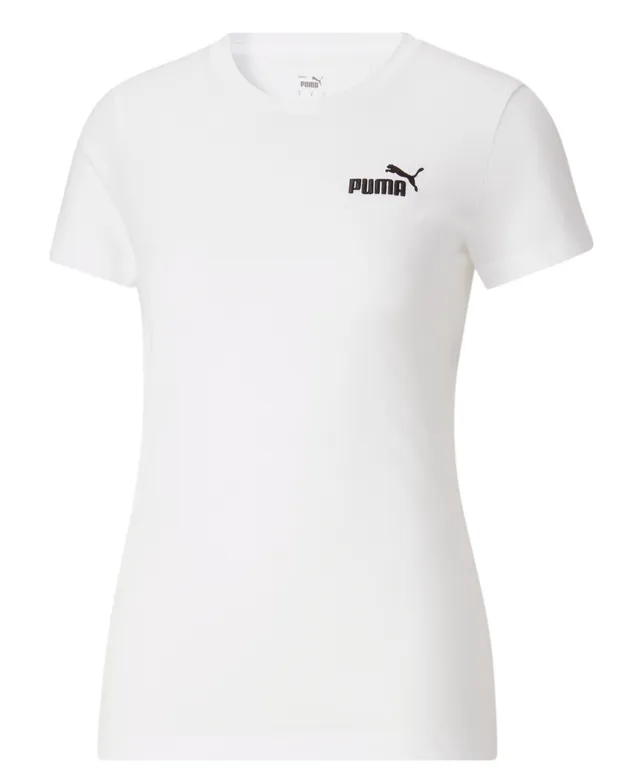 Puma Women's Cotton Crewneck Embroidered-Logo T-Shirt | Foxvalley Mall