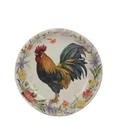 Certified International Floral Rooster Set of 4 Soup/Pasta Bowl 9"