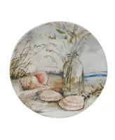 Certified International Coastal Landscape Set of 4 Salad Plate 9"