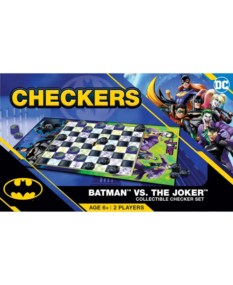 Masterpieces Batman vs The Joker Checkers Board Game for Kids