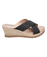 Gc Shoes Women's Malia Embellished Wedge Sandals