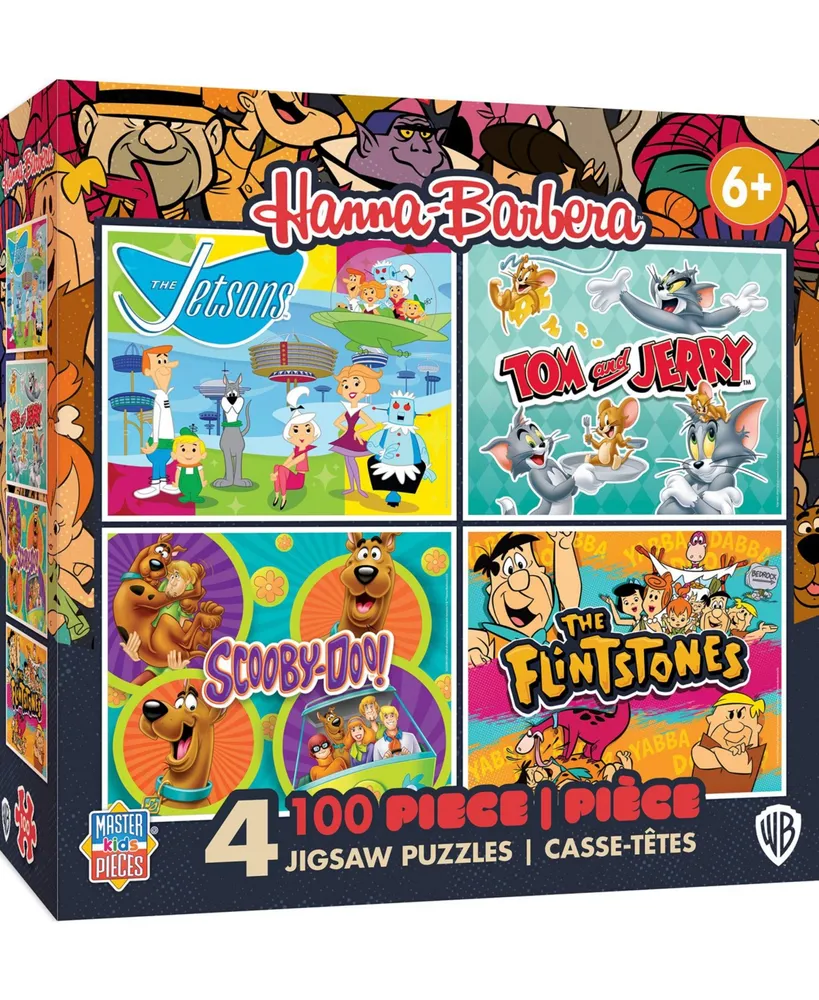 MasterPieces Puzzles Kids Puzzle Bundle - Hanna Barbera 4-Pack 100 Piece  Puzzles