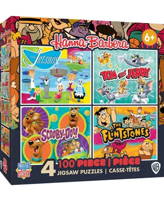 Masterpieces Hanna-Barbera 4-Pack 100 Piece Jigsaw Puzzles for kids