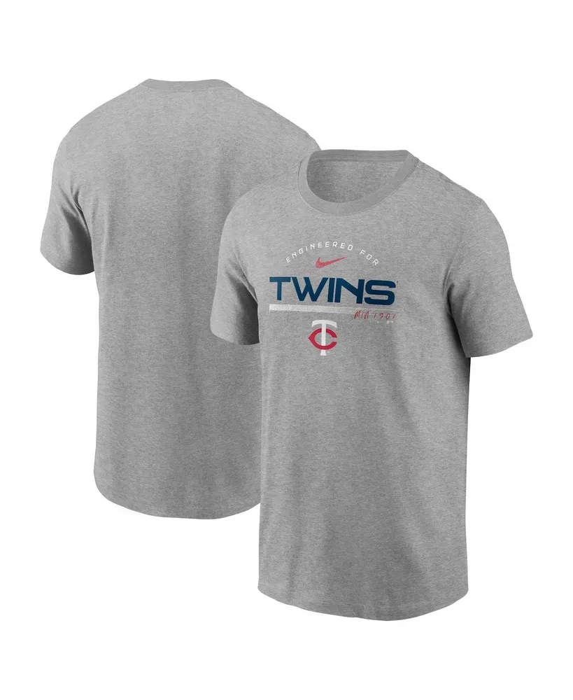 Men's Nike Heather Gray Minnesota Twins Team Engineered Performance T-shirt