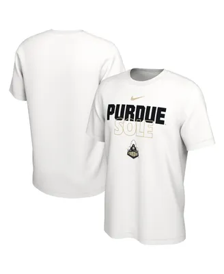 Men's Nike White Purdue Boilermakers On Court Bench T-shirt