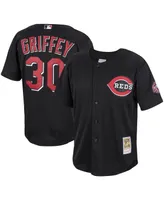 Men's Mitchell & Ness Ken Griffey Jr. Black Cincinnati Reds Cooperstown Collection Batting Practice Jersey