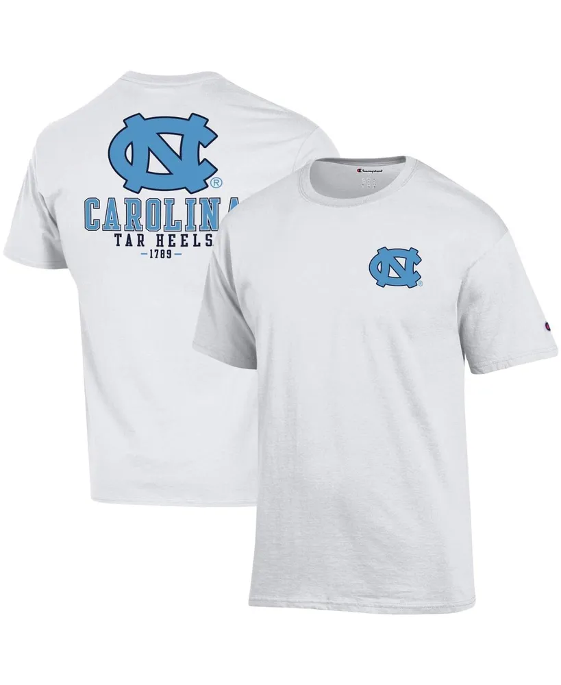 Men's Champion White North Carolina Tar Heels Stack 2-Hit T-shirt