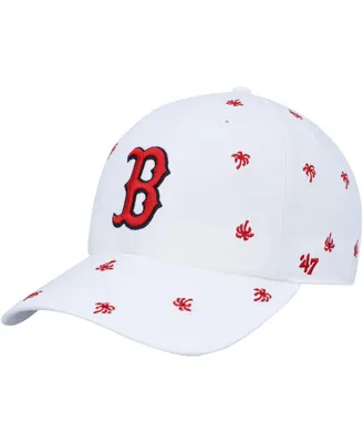 Women's '47 Brand White Boston Red Sox Spring Training Confetti Clean Up Adjustable Hat