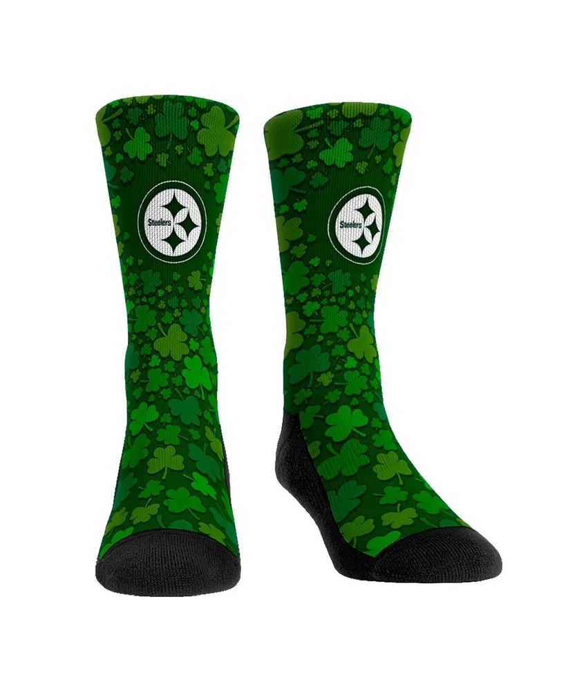 Men's and Women's Rock 'Em Socks Pittsburgh Steelers St. Patty's Day Shamrock Crew Socks