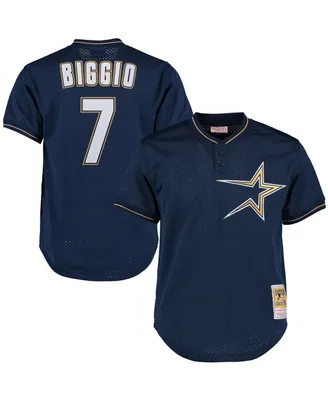 Men's Mitchell & Ness Craig Biggio Navy Houston Astros Cooperstown Collection Batting Practice Jersey