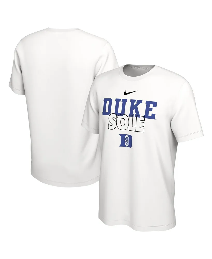 Men's Nike White Duke Blue Devils On Court Bench T-shirt
