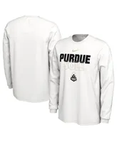 Men's Nike White Purdue Boilermakers On Court Long Sleeve T-shirt
