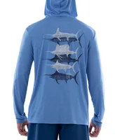 Guy Harvey Men's Scribble Bills Cationic Performance Hoodie