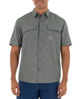 Guy Harvey Men's Short Sleeve Heathered Fishing Shirt