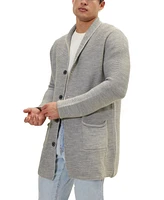 Ron Tomson Men's Modern Classic Minimalist Shawl Cardigan