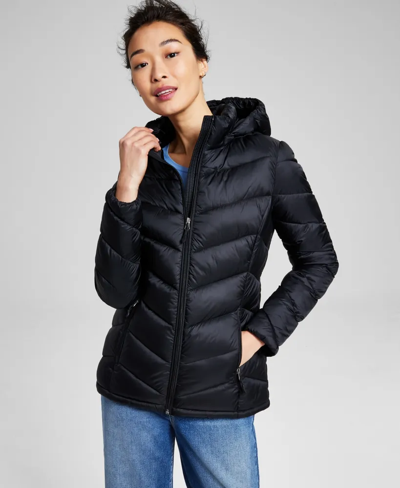 Charter Club Women's Packable Hooded Down Puffer Coat, Created for Macy's -  Macy's
