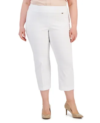 I.n.c. International Concepts Plus Mid-Rise Pull-On Capri Pants, Created for Macy's