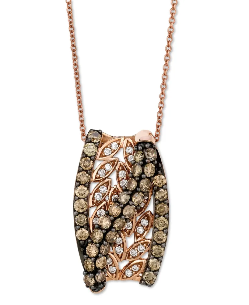 Le Vian Venetian Mosaic Diamond Necklace 5/8 ct tw 14K Strawberry Gold 19