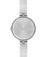 Movado Women's Bold Bangles Swiss Quartz Silver-Tone Stainless Steel Watch 28mm - Silver