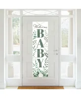 Boho Botanical Baby Greenery Baby Shower Front Door Decoration Vertical Banner