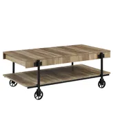 Furniture of America Luther 18" Steel Rectangle Coffee Table