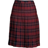 Lands' End Women's School Uniform Plaid Pleated Skirt Below the Knee