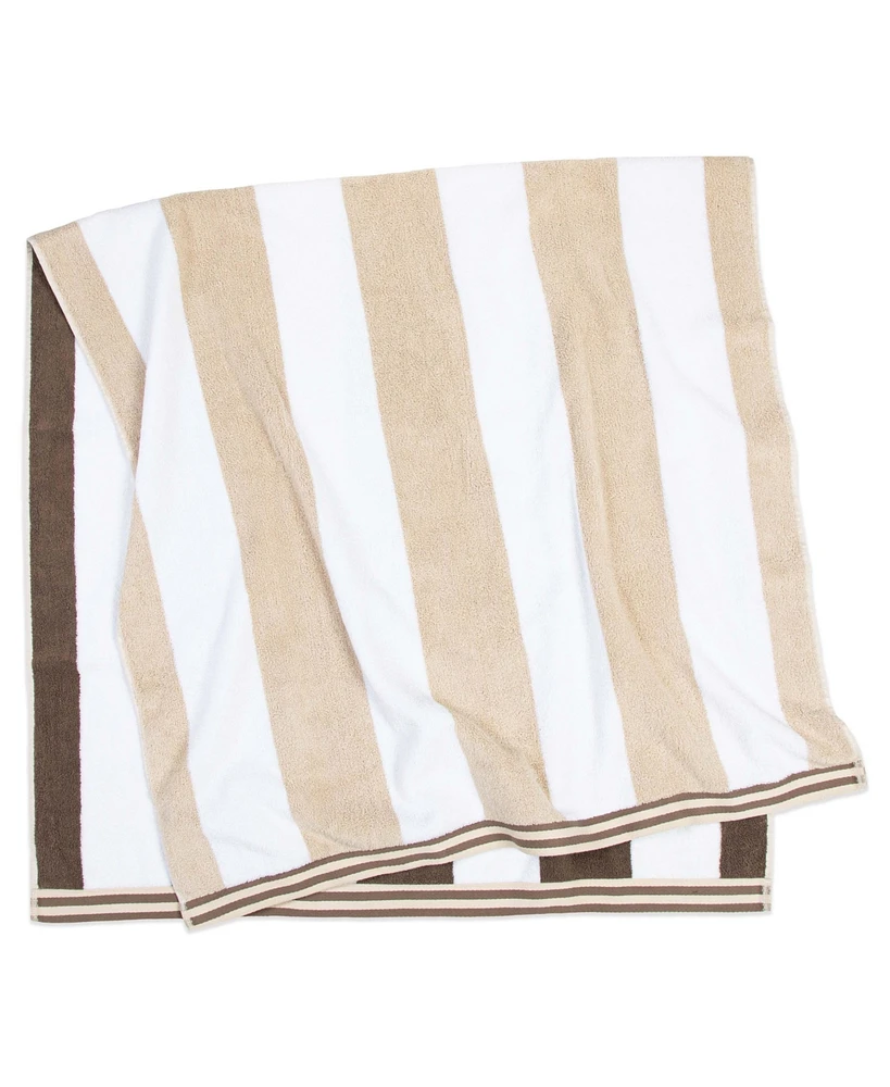 Reversible Luxury Beach Towel (35x70 in., 600 Gsm), Striped Color Options, Oversized, Thick, Soft Ring Spun Cotton Resort