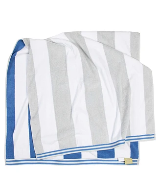Reversible Luxury Beach Towel (35x70 in., 600 Gsm), Striped Color Options, Oversized, Thick, Soft Ring Spun Cotton Resort