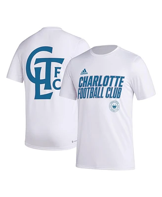 Men's adidas White Charlotte Fc Team Jersey Hook Aeroready T-shirt