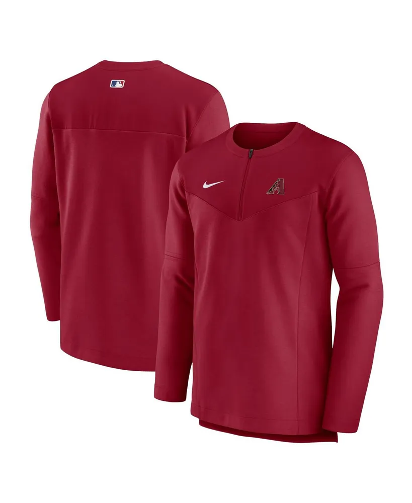 Men's Nike Red Arizona Diamondbacks Authentic Collection Game Time Performance Half-Zip Top