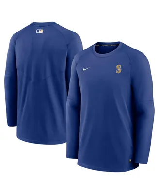 Men's Nike Royal Seattle Mariners Authentic Collection Logo Performance Long Sleeve T-shirt