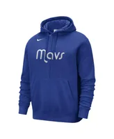 Men's Nike Blue Dallas Mavericks Courtside Versus Stitch Split Pullover Hoodie