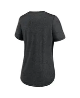 Women's Nike Heather Black Chicago White Sox Touch Tri-Blend T-shirt