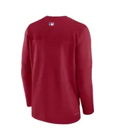 Men's Nike Red Arizona Diamondbacks Authentic Collection Game Time Performance Half-Zip Top