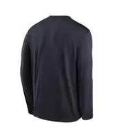 Men's Nike Navy Detroit Tigers Authentic Collection Team Logo Legend Performance Long Sleeve T-shirt