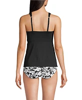 Lands' End Women's Long Flutter Tankini Top