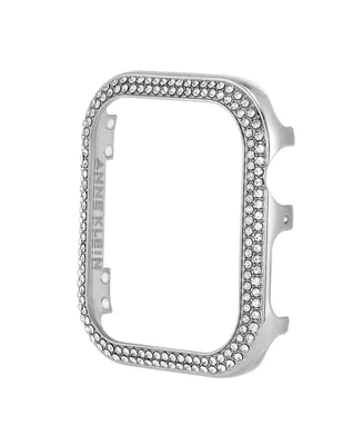 Anne Klein Women's Premium Crystal Silver-Tone Alloy Metal Protective Case designed for Apple Watch 41mm