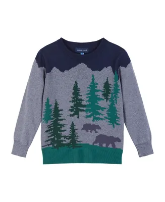 Andy & Evan Big Boys / Forest Animals Graphic Sweater