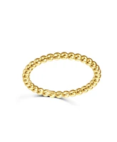 Rachel Glauber Ra 14k Yellow Gold Plated Beaded Stacking Ring