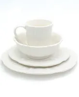 Euro Ceramica Chloe 16 Piece White Dinnerware Set