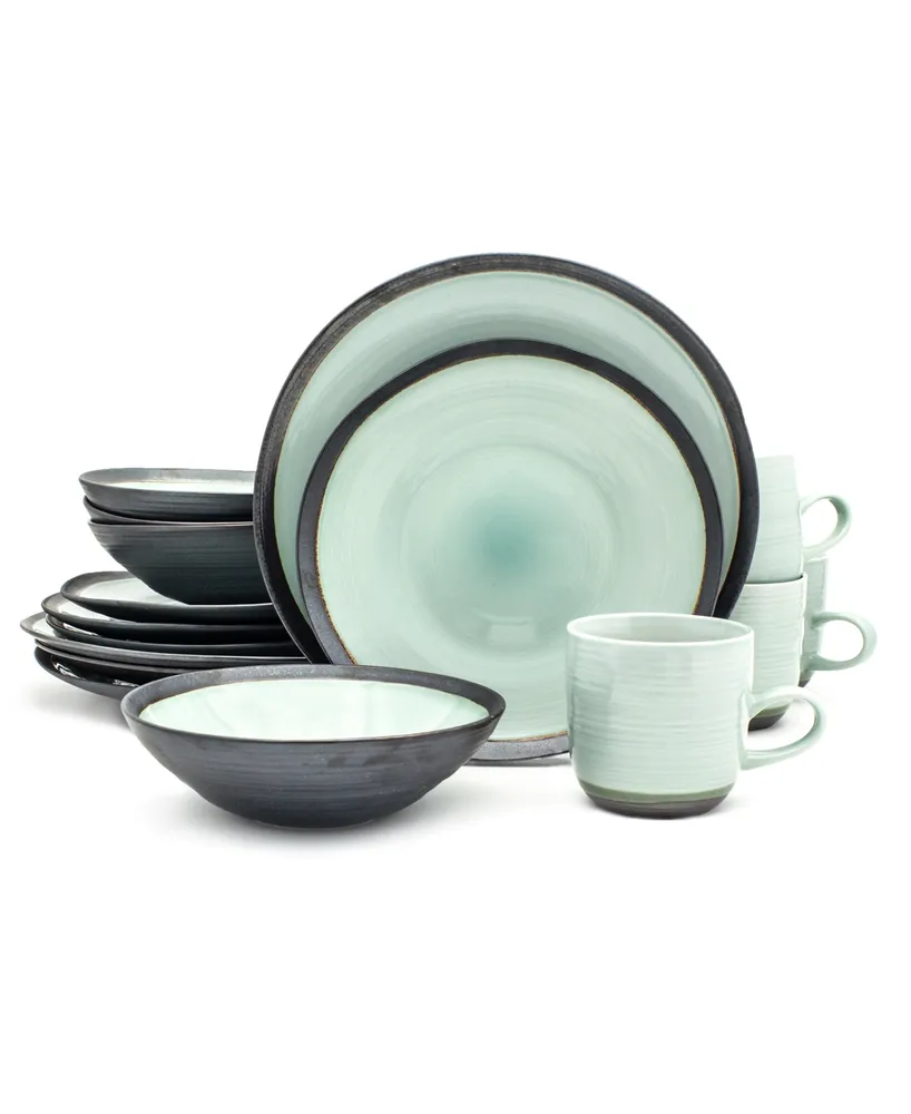 Euro Ceramica Diana 16 Piece Modern Dinnerware Set