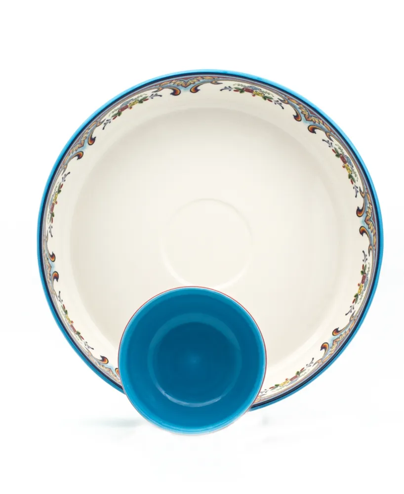 Euro Ceramica Zanzibar Chip & Dip Bowl