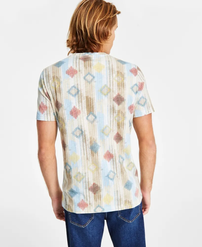 Sun + Stone Men's Cotton Geo-Print T-Shirt, Created for Macy's
